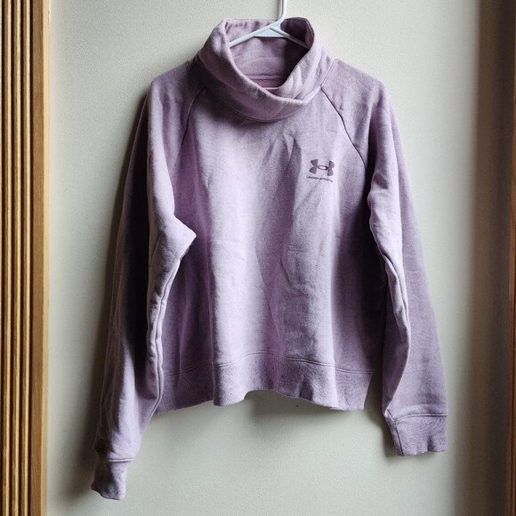 Under Armour Lavender Cowl Neck Cropped Sweatshirt Size XL - Picture 1 of 14